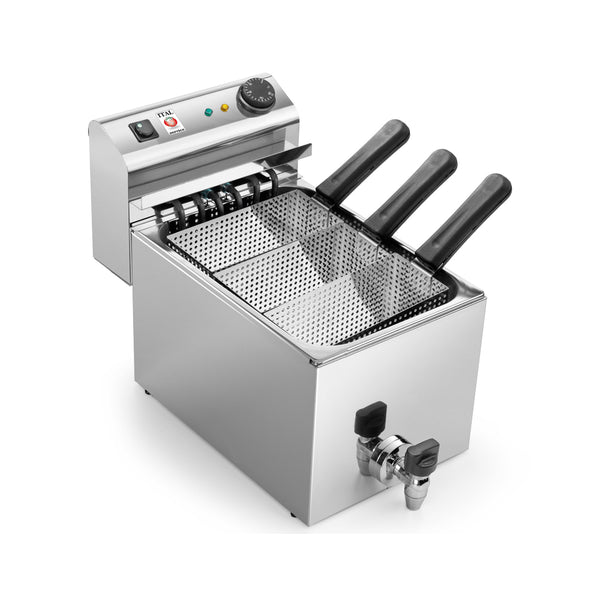 Cuocipasta elettrico da banco professionale - 2 cestelli + coperchio - 10 L  - 3.500 W